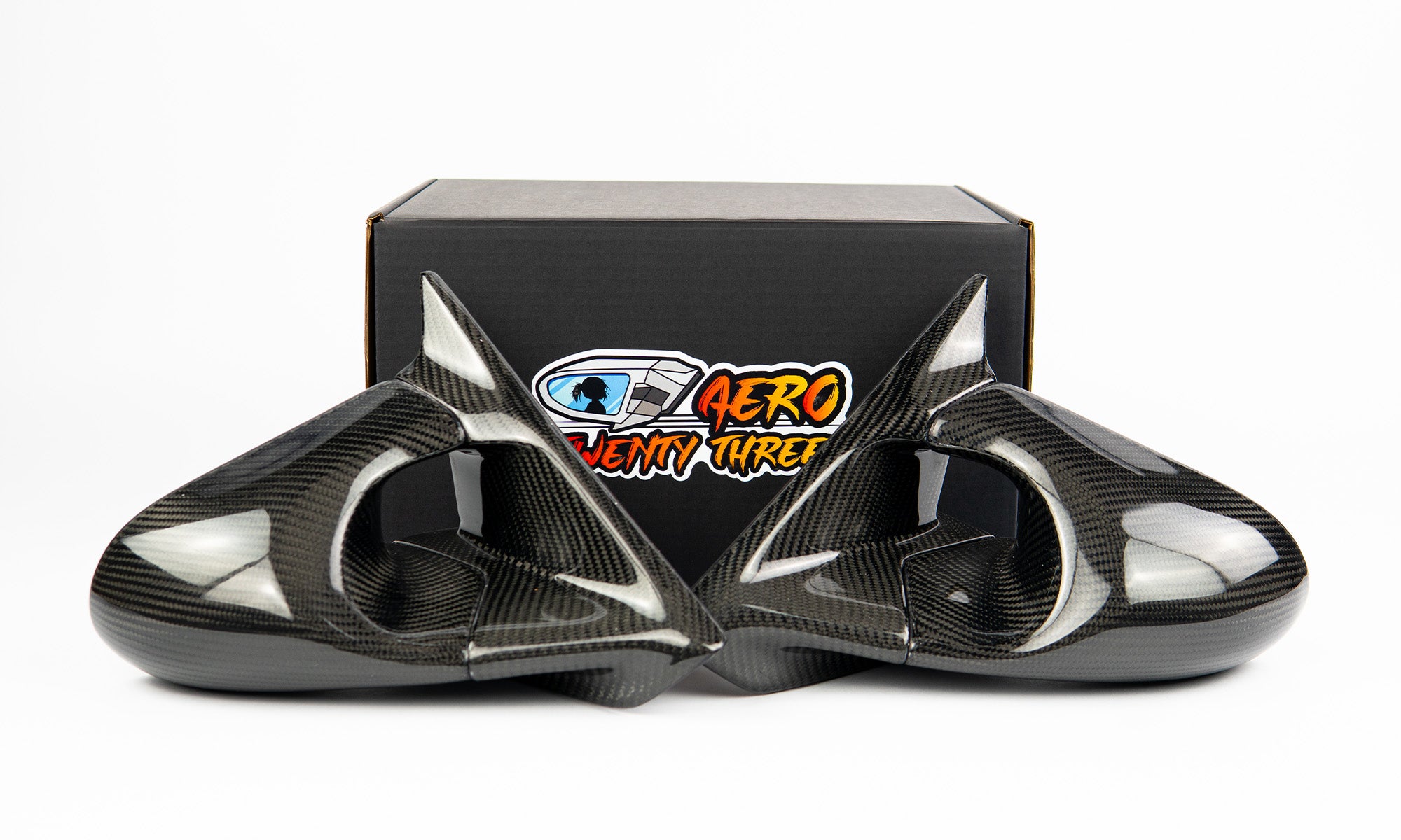 Power Aero Mirrors - Twill Weave Carbon Fibre