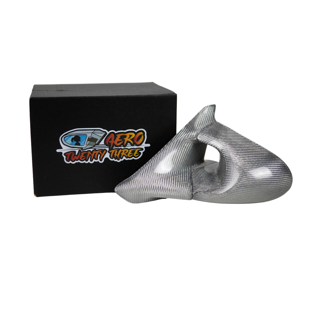 Power Aero Mirrors - Silver Twill Weave Carbon Fibre