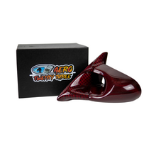 Load image into Gallery viewer, Power Aero Mirrors - Red Twill Weave Carbon Fibre
